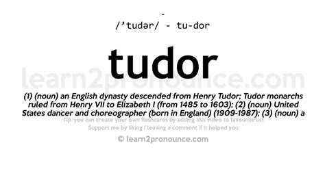 tudor or|tudor meaning.